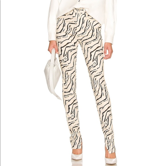 Weworewhat Tiger piped stiletto slit denim high waist skinny the icon jeans - Picture 8 of 10